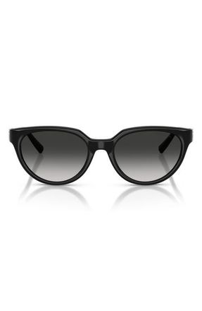 Tiffany & Co. 55mm Gradient Cat Eye Sunglasses in Black /Grey Gradient at Nordstrom
