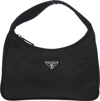 Prada Hobo Tessuto Black Nylon Handbag (Pre-Owned)