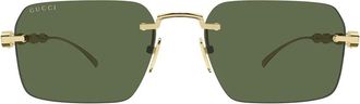 Gucci Sunglasses Gg2154 S 003 Gold/Green Men