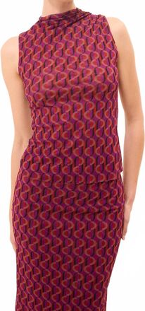 Misa Nena Top In Geo Sixty Mesh