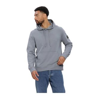 Calvin Klein Heren Truien Vesten Ls Eu 350terry Badge Hoodie - Heren - Hoodies - Blauw - L - Hoodies & sweatvesten