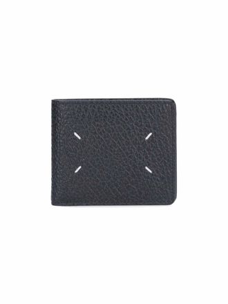 Maison Margiela Textured Black Calfskin Bi-Fold Wallet