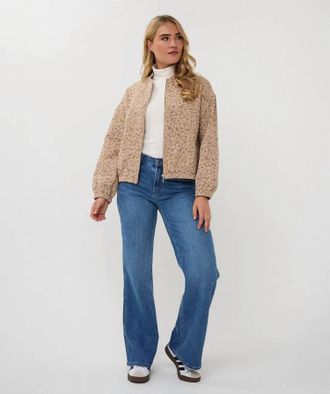 Esqualo Bolette Bomber Jacket In Beige