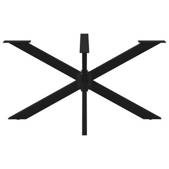 Berkfield Home Modern Dining Table Leg Spider Shape Black 150x78x(72-73) cm Steel