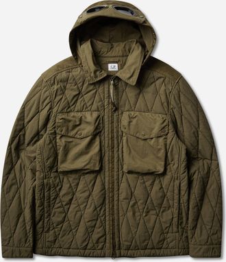 C.P. Company Men s GD Liner Mixed Goggle Jacket Ivy Green