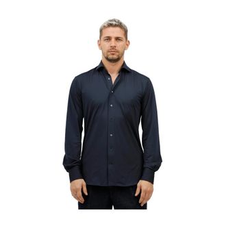 Traiano Camicia Rossini Radical Fit overhemd van technische stof- strijkvrij - Heren - Casual Overhemden - Blauw - 5XL - Leer - Overhemden