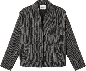 Isabel Marant Drogo Jas - Dames - Zomerjassen - Grijs - S - Wol - Jassen