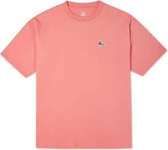 Converse Chuck Taylor Shoe Patch T-Shirt Asia Sizing Pink 10020931-A12