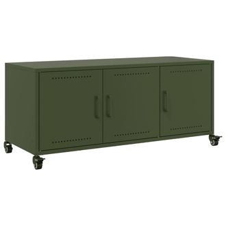 Berkfield Home TV Cabinet Olive Green 100.5x39x43.5 cm Steel