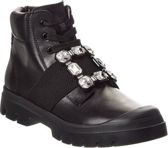 Roger Vivier Walkaiviv Lace-Up Leather Bootie
