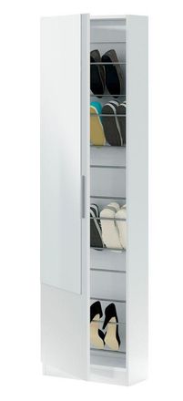 For&eacute;s Zapatero 1 Puerta Con Espejo Blanco Artik