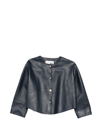 Manzoni24 Nappa Jacket With Saddle Stitch