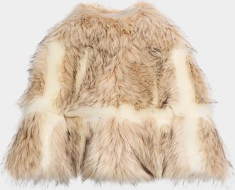 Aknvas Page Faux Fur Cropped Cape