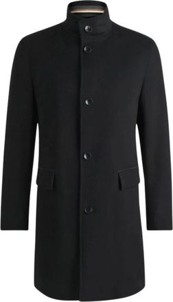 HUGO BOSS Enkelrij jas - Heren - Mantel - Zwart - S - Jassen