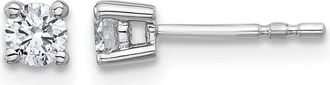 Diamond2Deal 14k Gold 3/8 ct Round Lab Grown Diamond Stud Earrings VS Clarity, D-E Color