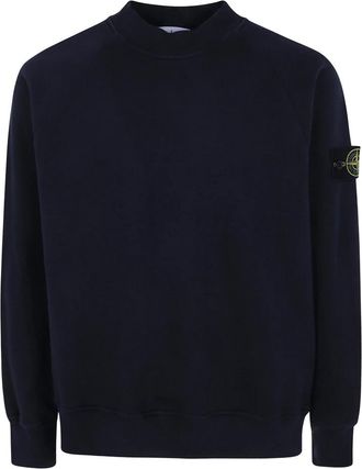Stone Island Ronde Hals Sweatshirt - Heren - Sweatshirts - Blauw - M - Katoen - Hoodies & sweatvesten