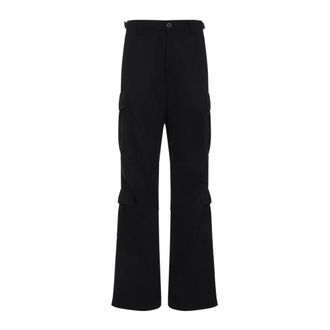 Balenciaga Wide Trousers, female, Black, Size: XS Black Stylish Womens Trousers