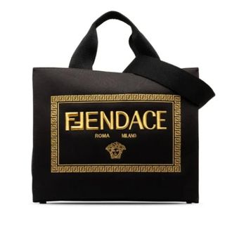 Fendi Pre-owned Tote Bags, female, Black, Size: ONE SIZE Pre-owned Canvas totes