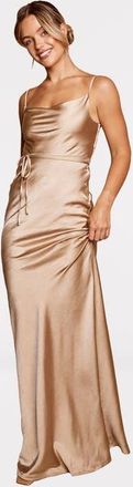 Six Stories Cami Cowl Front Satin Bridesmaid Dress in Champagne at Nordstrom, Size 10