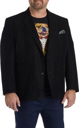 Robert Graham Big & Tall Colden Houndstooth Blazer in Black at Nordstrom, Size 52