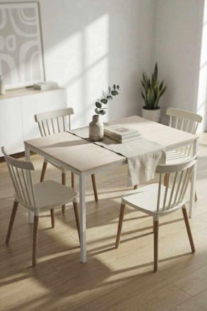Regalos Miguel Mesas Comedor - Mesa Rectangular Dino 100x60 Cm - Madera Natural