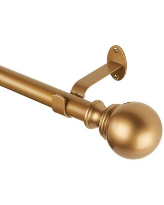 Elrene Cordelia Single Curtain Rod With Globe Ball Finial
