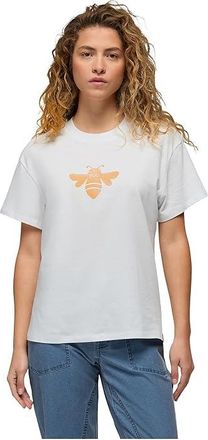Prana Bee Journeyman Short Sleeve T-Shirts Womens Workout Soft White : LG (Womens 12-14), Cotton