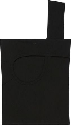 Courrèges Top a coste con dettaglio cut-out - Nero