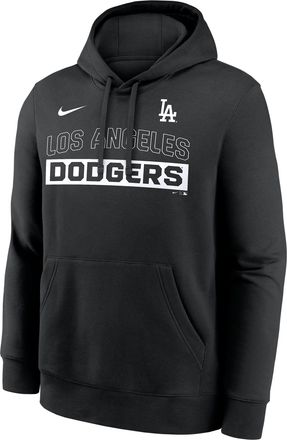 Nike Los Angeles Dodgers Club Nike Mens MLB Pullover Hoodie in Black | NKDK00ALD-2VW