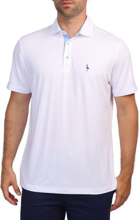 Tailorbyrd Mélange Mesh Performance Polo in White at Nordstrom Rack, Size Xx-Large