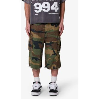 mnml Ultra Baggy Cargo Shorts in Camo at Nordstrom, Size 32