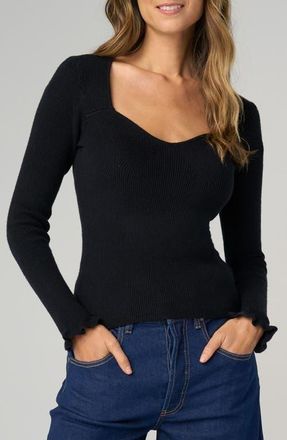 Liverpool L.A. Rib Sweater in Black at Nordstrom, Size X-Large