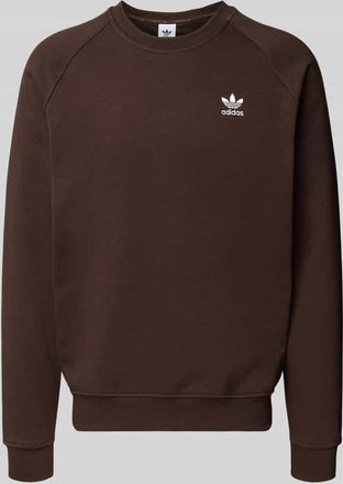 adidas Originals Sweatshirt mit Label-Stitching in Dunkelbraun, Größe XL