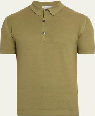 John Smedley Mens Roth Cotton Polo Shirt