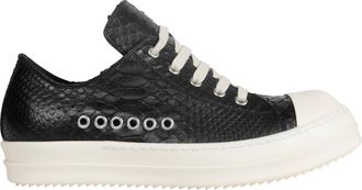 Rick Owens Temple Low Sneaks in Python Leather