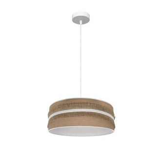 Fabrilamp Fabrilamp - Colgante Natalia 1xe27 Blanco/saco-blanco Regx40x40 Cm