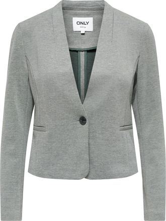 Only Kurzblazer ONLY ONLSELKIE L/S MEL FIT BLAZER TLR, Damen, Gr. 34, balsam gr&uuml;n detail:melange, Jersey, Obermaterial: 66% Polyester, 34% Baumwolle, melie