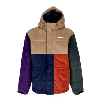 HUF Down Jackets, male, Multicolor, XL, Velvet Insulated Jacket Khaki