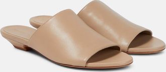 Khaite Marion leather slides