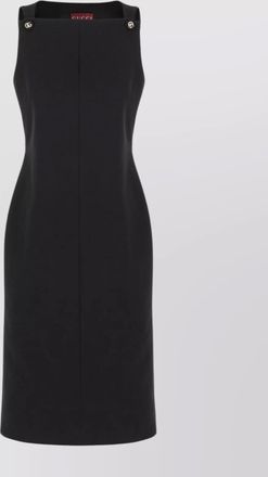 Gucci cotton dress with back slit and button detailing