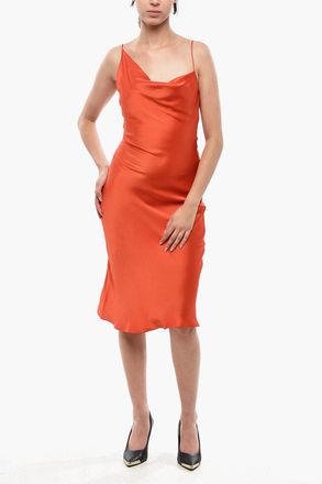 Stella McCartney Satin Slip Dress with Low Back Stella McCartney