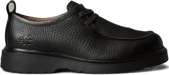 Calvin Klein Derby schoenen met chunky zool van bewerkt leer - Zwart