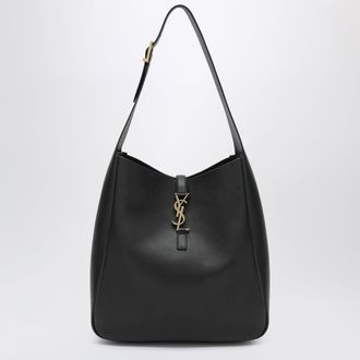 Saint Laurent Black LE 5 &Agrave; 7 Large Bag In Grained Leather