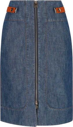 Fendi Chambray Denim Skirt