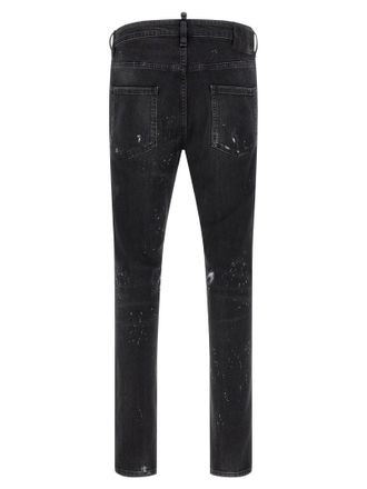 Dsquared2 Splatter Paint Distressed Jeans - Black