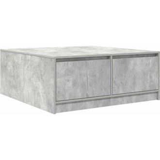vidaXL Tavolino da Salotto con Cassetti Grigio Cemento 100x100x40 cm - Vidaxl