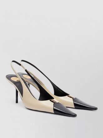 Saint Laurent babylone leather slingback pumps stiletto