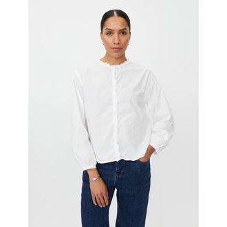 Masai MaIsendre Ruffle Neck Blouse in White at Nordstrom, Size X-Large