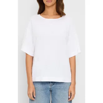 Michael Stars Tilda Oversize Cotton Crewneck T-Shirt in White at Nordstrom