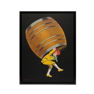 Artery8 Cognac Pellisson Vintage Advert Framed Canvas Wall Art Print Cappiello in Black | Size: W24 x H32